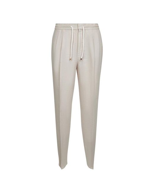 Slim-Fit Trousers Brunello Cucinelli pour homme en coloris Gray