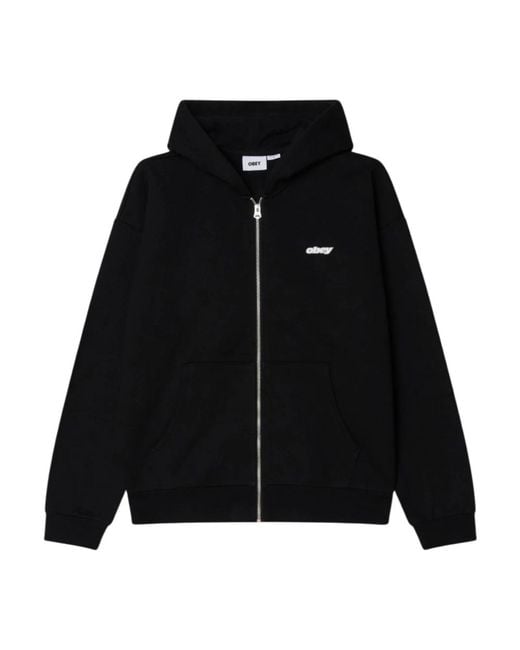 Obey Zip-Throughs in het Black voor heren
