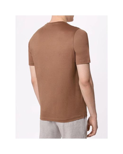 Gran Sasso Braunes casual t-shirt polo in Brown für Herren