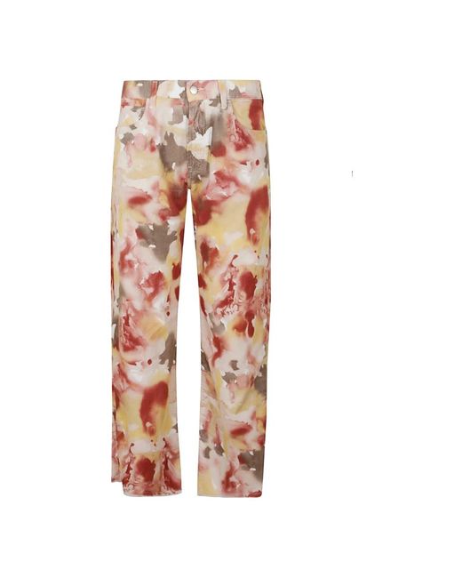 Straight Trousers Massimo Alba de color Pink