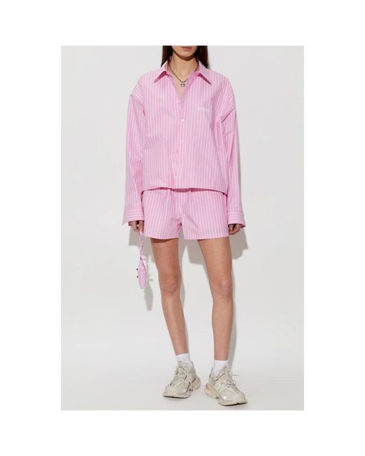 Balenciaga Oversized Shirt in het Pink