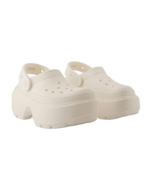 Sandalias Stomp Sintéticas Neutrales, Mujer, Talla CROCSTM de color Gray