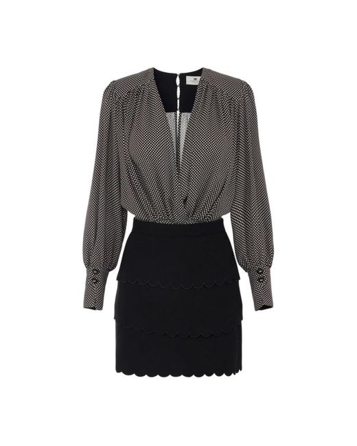 Elisabetta Franchi Black Short Dresses