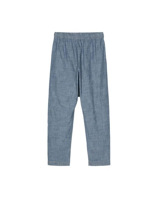 Semicouture Blue Straight Trousers