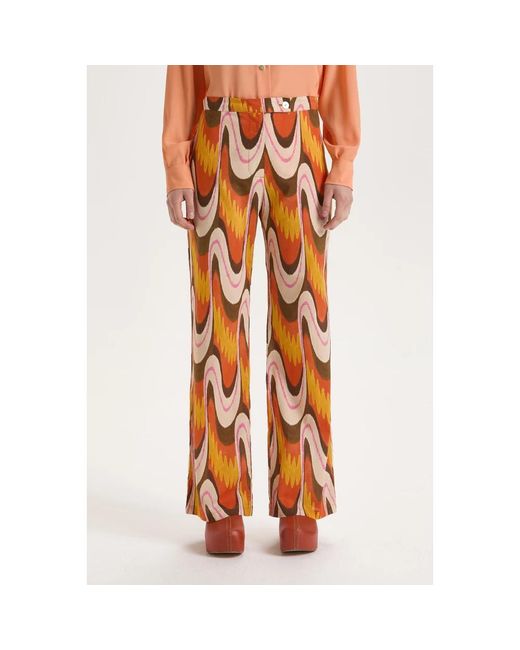 Maliparmi Orange Straight trousers