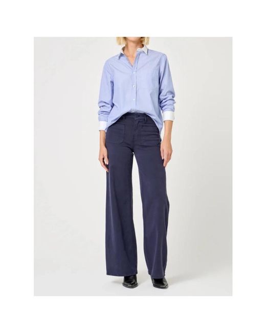Wide Trousers Five Jeans de color Blue