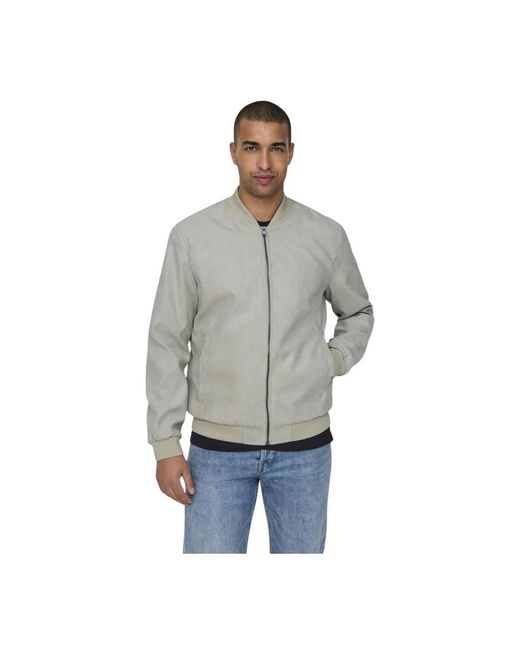 Bomber Jackets Only & Sons pour homme en coloris Gray