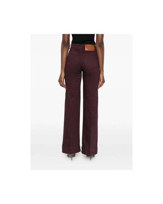 Victoria Beckham Purple Wide Jeans
