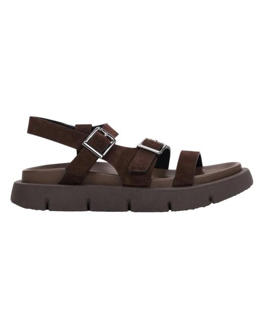 ESTRO Brown Flat Sandals