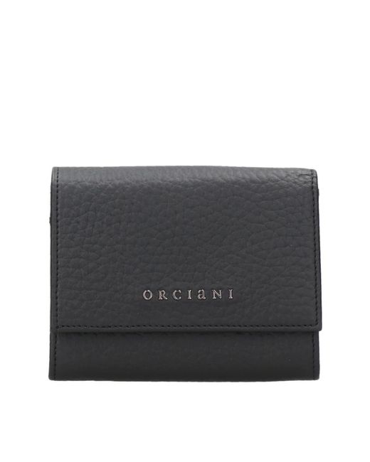 Orciani Accessoires ,Zwart ,Leer Leren Enveloppe Portemonnee in het Black