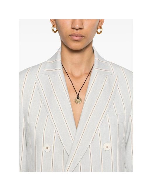 Circolo 1901 Jassen ,Blauw ,Lichtblauwe Blazer Met Schoudervullingen in het White