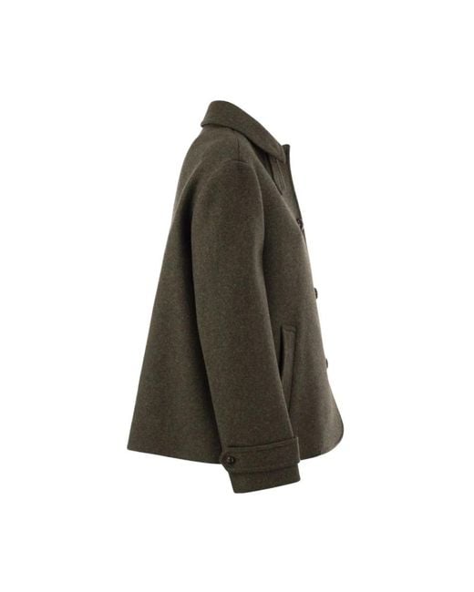 Weekend by Maxmara Green Single-Breasted Coats