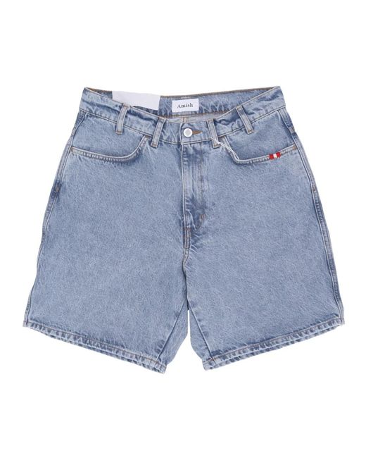 AMISH Denim Bermuda Shorts Straight Fit in Blue für Herren