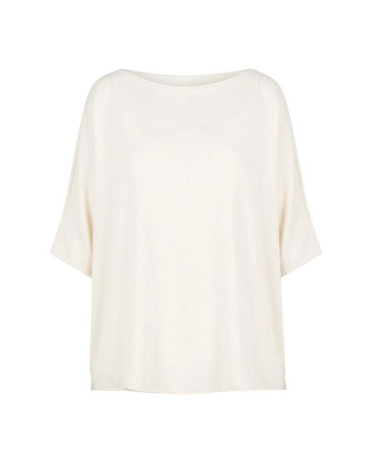 Liviana Conti White Round-Neck Knitwear