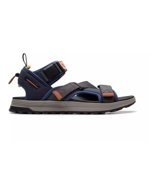 Flat Sandals di Clarks in Blue da Uomo
