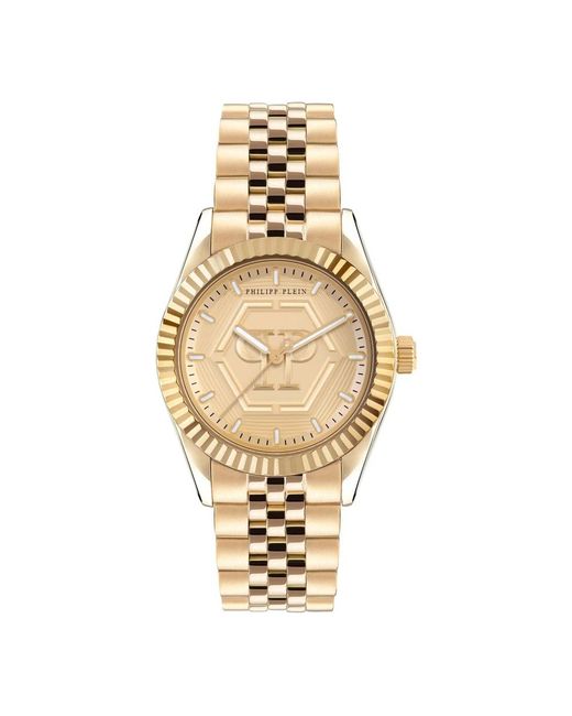 Philipp Plein Metallic Uhr date superlative
