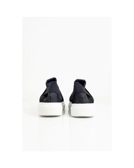 Fessura Blue Schwarzer & weißer elastischer sneaker edge® x