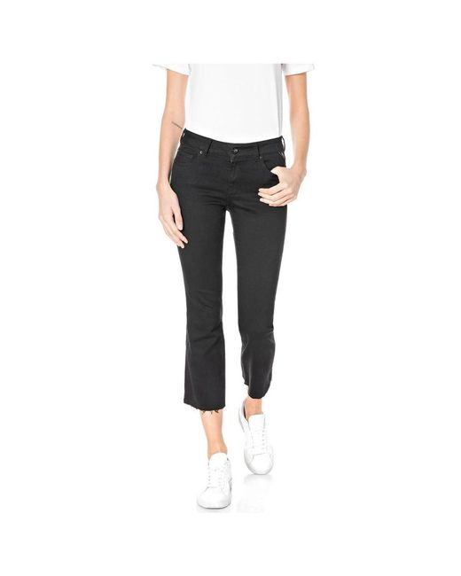 Replay Black Cropped Jeans