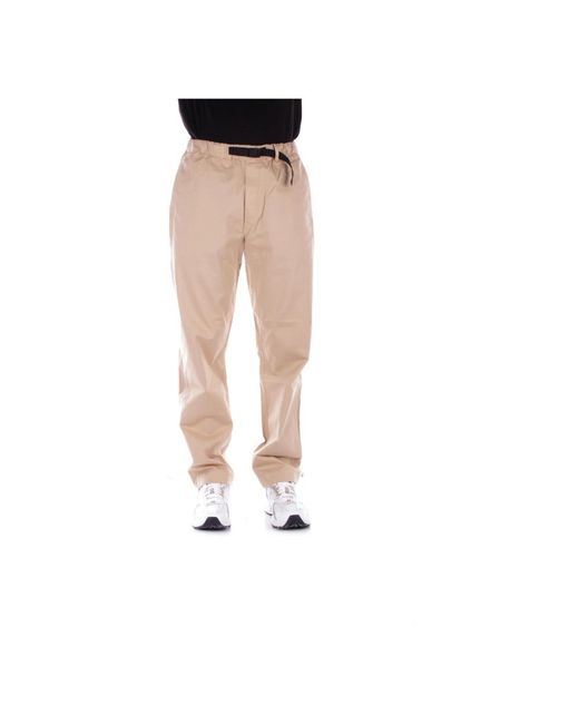 Pantaloni sabbia logo tasche laterali di Woolrich in Natural da Uomo