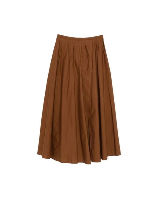Forte_forte Brown Midi Skirts