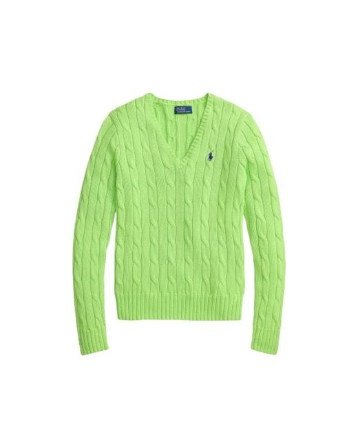 Polo Ralph Lauren Green V-Neck Knitwear