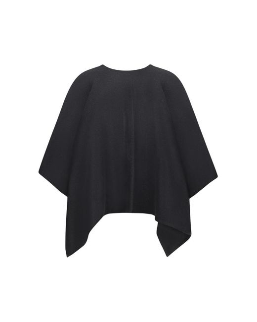 Max Mara Jassen ,Zwart ,Zwarte Cape Jas Met Modelnaam in het Black