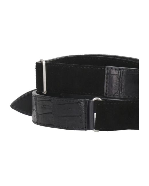Orciani Accessoires ,Zwart ,Leer Leren Riem in het Black voor heren