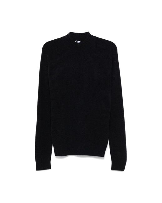 Round-Neck Knitwear Aspesi de hombre de color Black