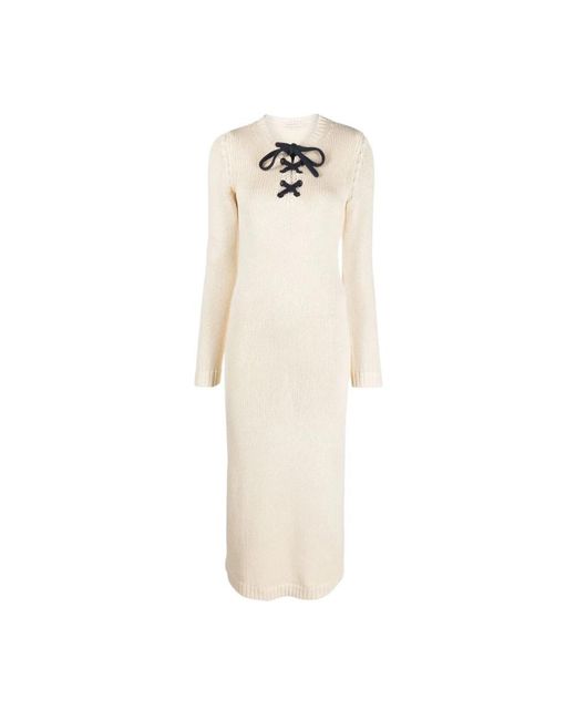 Zimmermann Natural Knitted Dresses