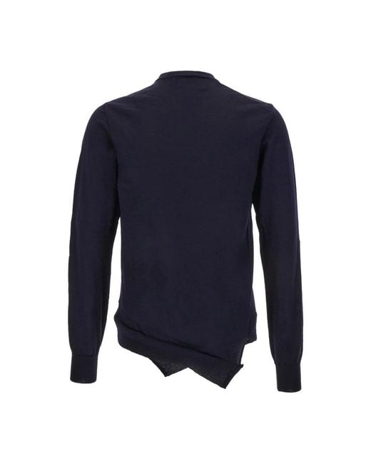 Comme des Garçons Blue Round-Neck Knitwear for men