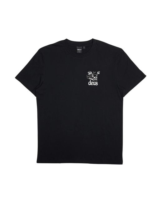 T-shirt stampata regular fit di Deus Ex Machina in Black da Uomo