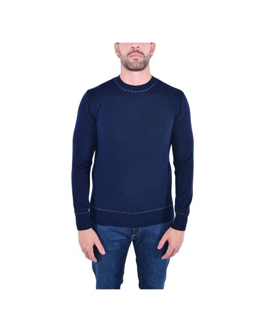 Eleventy Blue Round-Neck Knitwear for men