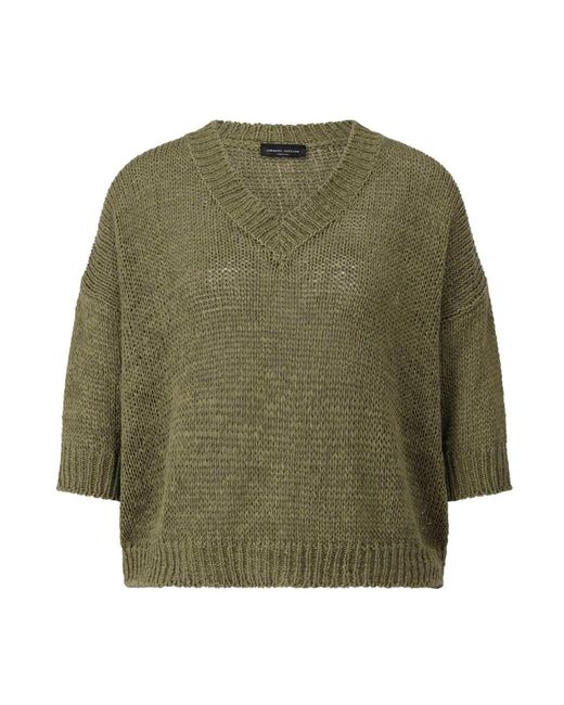 V-Neck Knitwear di Roberto Collina in Green