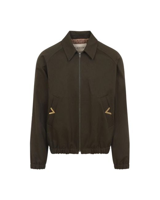Valentino Jassen ,Groen ,Katoen 365 Militare Jacket in het Green voor heren