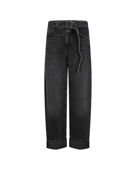Agolde Cuffed Taper Jeans in het Black