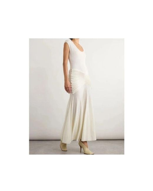 Maxi Dresses Alaïa de color White