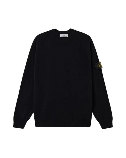 Stone Island Blue Round-Neck Knitwear for men