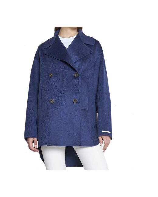 Sportmax Blue Double-Breasted Coats