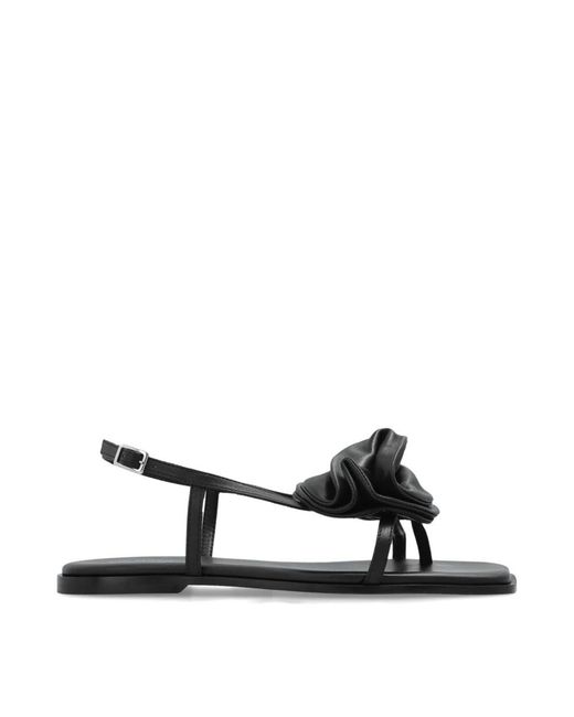 Vic Matié Black Flat Sandals