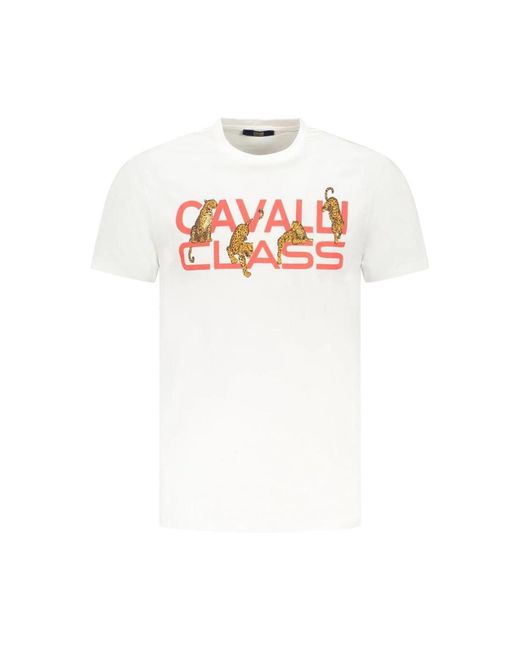 Roberto Cavalli T-Shirts in het White voor heren