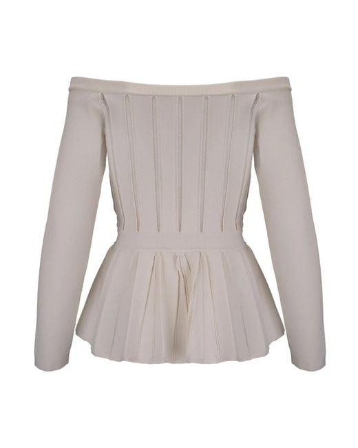 Elisabetta Franchi Gray Blouses