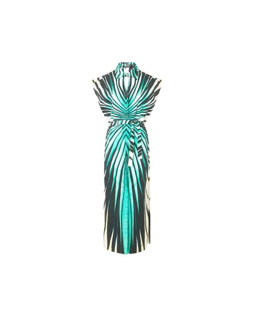 green emerald velvet dress Roberto Cavalli Green Cowl Neck Printed Mid-Sleeve Maxi Dress Size M ( –  Sellier main image 0