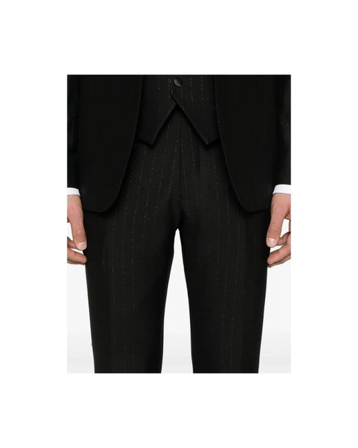 Reveres 1949 Black Single Breasted Suits for men