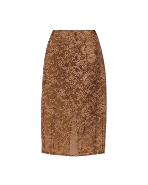 Acne Brown Midi Skirts