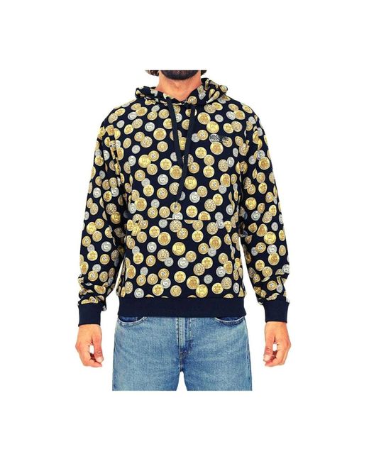 Moschino Hoodies & Sweatvesten ,Veelkleurig ,Katoen Hoodie Met Munten Collectie Print in het Black voor heren