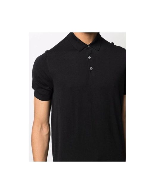 Mauro Ottaviani Schwarzes baumwoll-poloshirt in Black für Herren