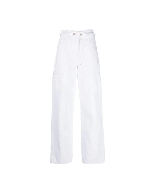 IRO White Straight Jeans