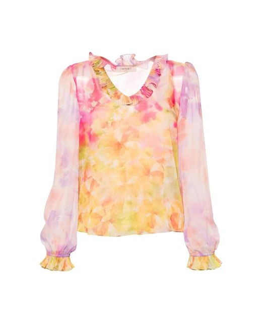 Twinset Overhemden ,Veelkleurig Blouse in het Pink