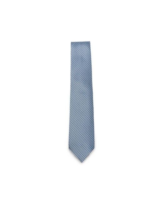 Tom Ford Accessoires ,Blauw ,Geometric Pattern Tie in het Blue voor heren