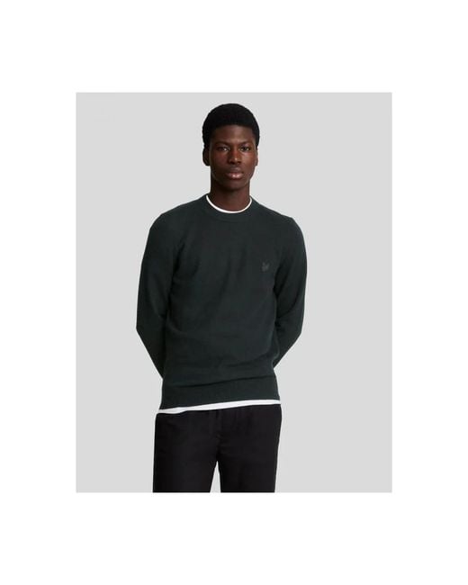 Lyle & Scott Black Round-Neck Knitwear for men